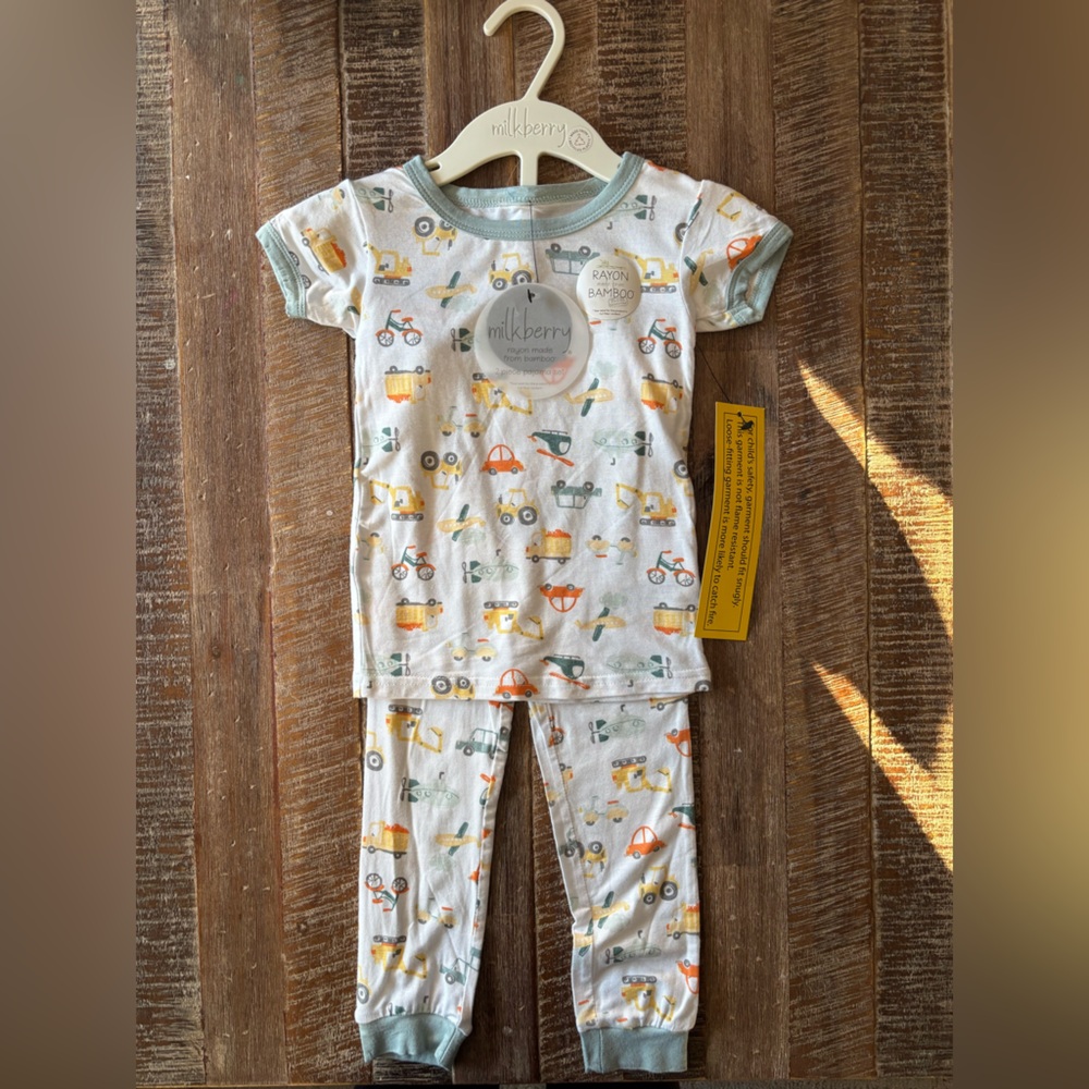 Milkberry Kids Pajama Set - White and Orange